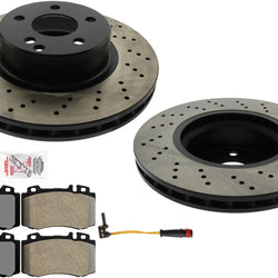 Frt Carbon Disc Brake Rotors Pads for Mercedes Benz S430 03-06 Rear Wheel Drive