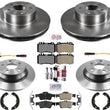 F&R Carbon Brake Rotors & Pads For Mercedes Benz S430 03-06 Rear Wheel Drive