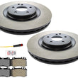 Carbon Brake Rotors & Pads For Mercedes Benz SLK55 AMG 05-11 W/ 345MM 4 Piston