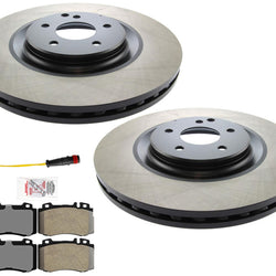 Carbon Brake Rotors & Pads For Mercedes Benz SLK55 AMG 05-11 W/ 345MM 4 Piston