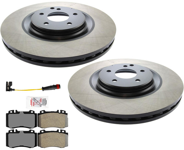 Carbon Brake Rotors & Pads For Mercedes Benz SLK55 AMG 05-11 W/ 345MM 4 Piston