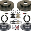 Carbon Disc Brake Rotors Pads For Mercedes Benz Base E350 2006 W/ Rear Vented