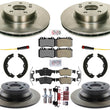 Rotores de freno de disco y pastillas de freno para Mercedes Benz E350 2006 con parte trasera sólida