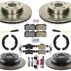Rotores de freno de disco y pastillas de freno para Mercedes Benz E350 2006 con parte trasera sólida