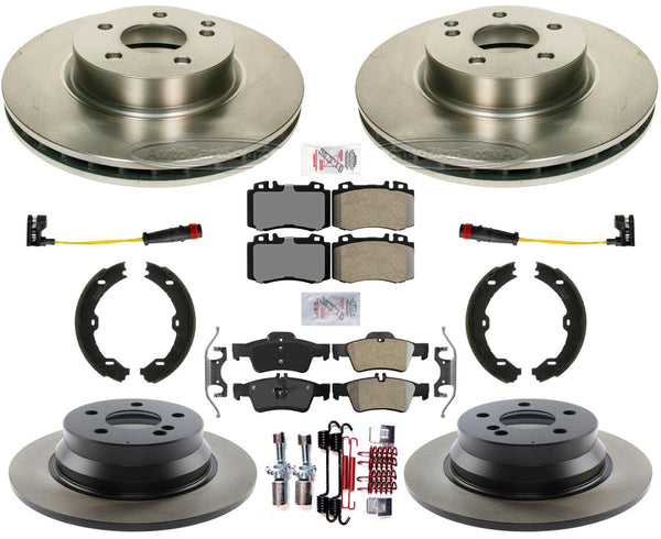 Rotores de freno de disco y pastillas de freno para Mercedes Benz E350 2006 con parte trasera sólida