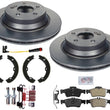 Rear Carbon Brake Rotors & Pads For Mercedes Benz E350 2006 with Rear Vented