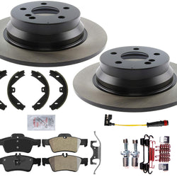 High Carbon Brake Disc Rotors Pads For Mercedes Benz E250 11-17 W/O Sport Pkage