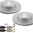 Coated Front Brake Rotors & Ceramic Pads For Mazda CX-3 16-21 All Wheel Drive