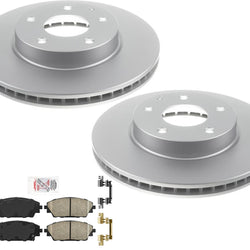 Coated Front Brake Rotors & Ceramic Pads For Mazda CX-3 16-21 All Wheel Drive