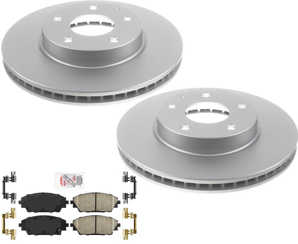 Coated Front Brake Rotors & Ceramic Pads For Mazda CX-3 16-21 All Wheel Drive