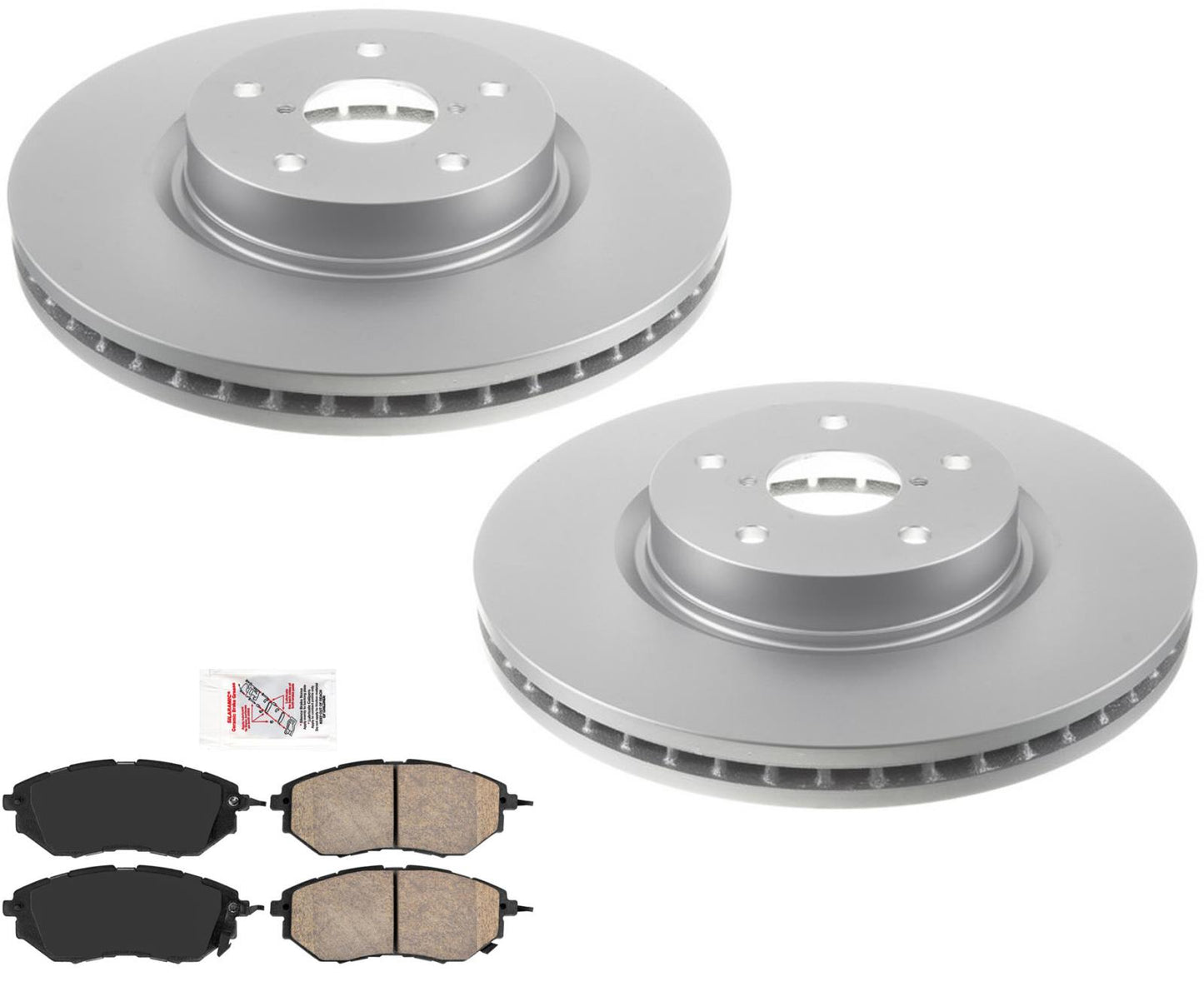Rotores de freno delanteros recubiertos y pastillas de freno de cerámica para Subaru Tribeca 2006-2014