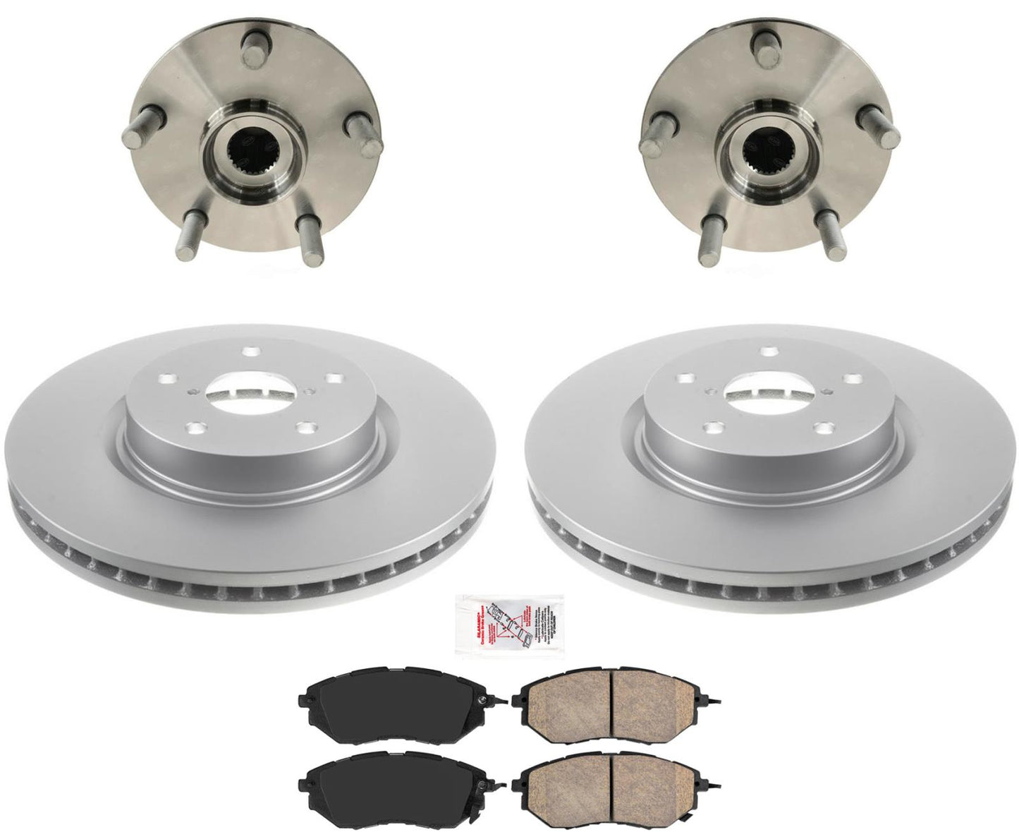 Front Wheel Hub Bearings Coated Rotors & Pads For Subaru B9 Tribeca 2006-2014