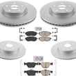 Front & Rear Coated Brake Rotors & Ceramic Pads For Subaru Outback 2015-2019