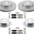 Front & Rear Coated Brake Rotors & Ceramic Pads For Subaru WRX 2015-2021