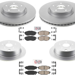 Front & Rear Coated Brake Rotors & Ceramic Pads For Subaru WRX 2015-2021