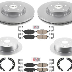 Pastillas y zapatas de freno de rotores de freno revestidos delanteros y traseros para Subaru WRX 2015-2021