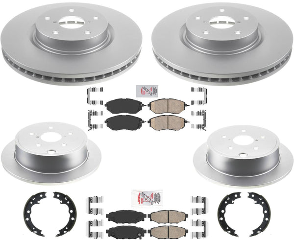 Pastillas y zapatas de freno de rotores de freno revestidos delanteros y traseros para Subaru WRX 2015-2021