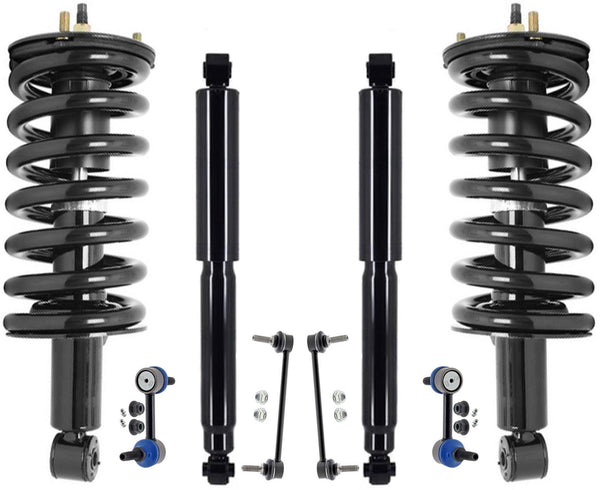 Front Struts & Rear Shocks & Links For Nissan Titan 2017-2023 Rear Wheel Drive