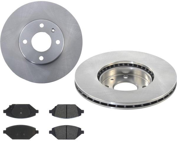 Front Disc Brake Rotors & Ceramic Pads For Chevrolet Spark 1.4L Engine 2016-2022