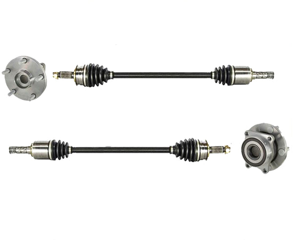 Front Wheel Hub Assembly Complete CV Drive Axles fits for 06-14 Subaru Tribeca