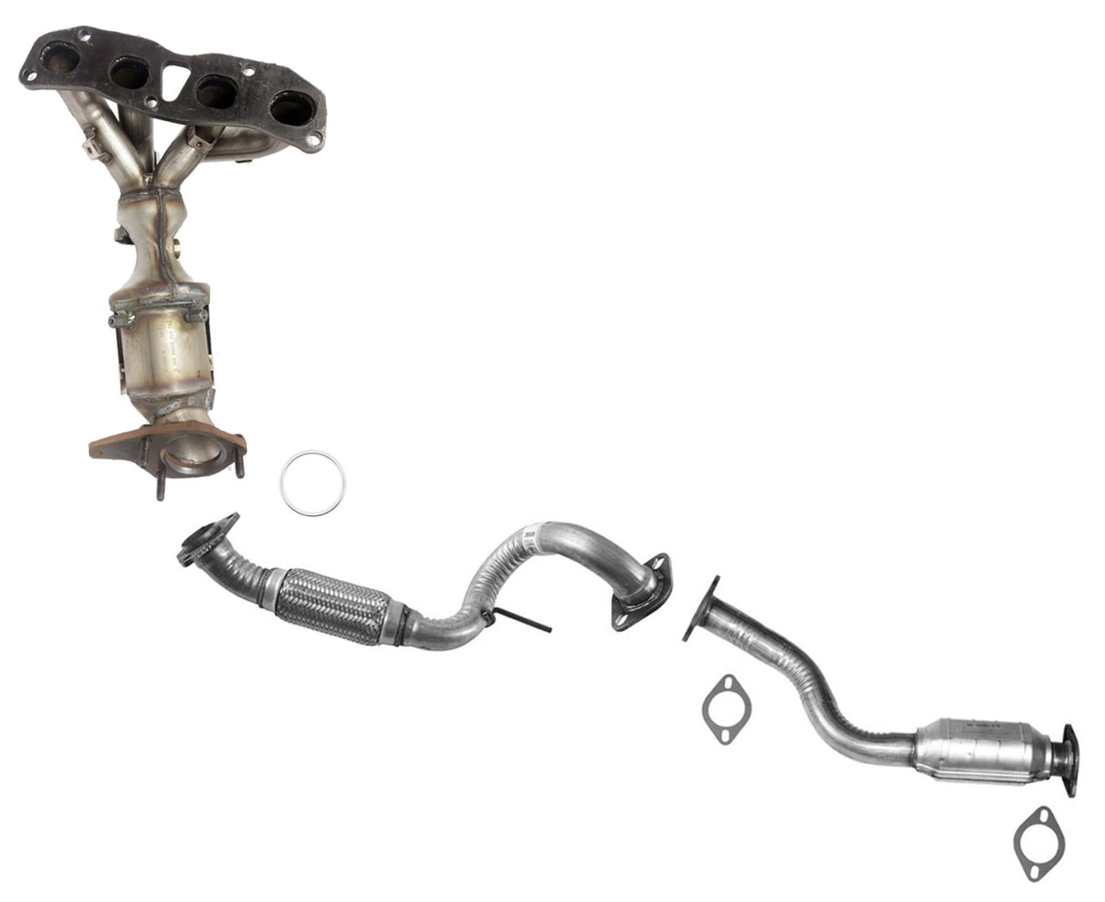 Front & Rear Converter & Flex Pipe For Nissan Rogue 2008-2013 All Wheel Drive