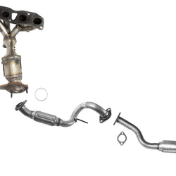 Front & Rear Converter & Flex Pipe For Nissan Rogue 2008-2013 All Wheel Drive