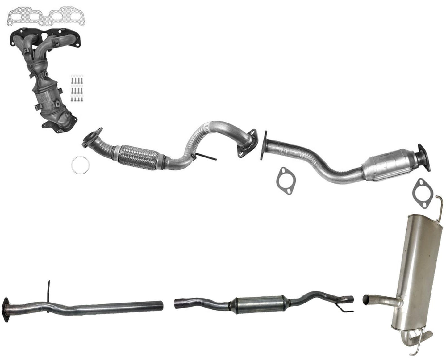 Full Exhaust System For 08-13 Rogue FEDERAL EMISSIONS ALL WHEEL DRIVE MODEL ONLY
