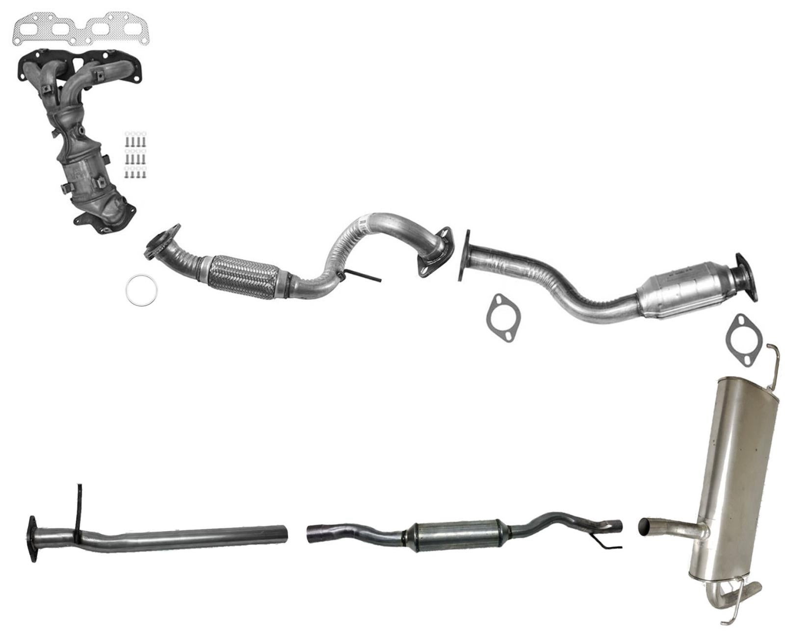 Full Exhaust System For 08-13 Rogue CALIFORNIA EMISSIONS ALL WHEEL DRIVE ONLY