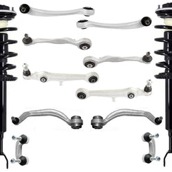 Front Complete Struts Upper Lower Control Arms & Links For A4 Quattro 1996-2001