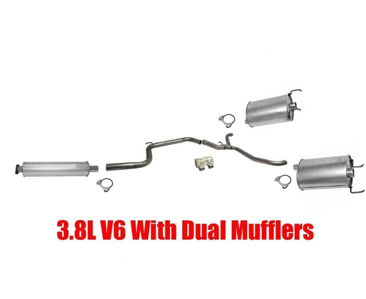 Dual Exhaust Muffler Resonator Exhaust System 3.8L for Grand Prix 1997-2002 - Photo 1