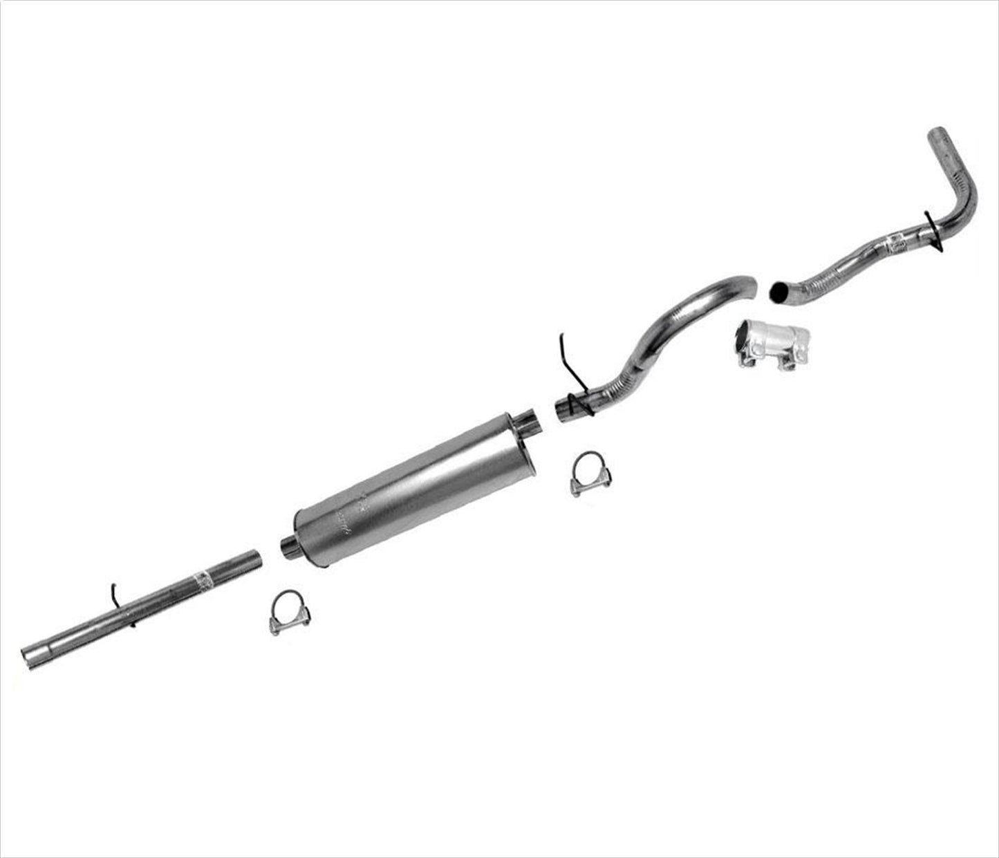 Muffler Exhaust System For 1997-2003 E150 E250 Van 4.2L / 97-99 E150 4.6L Engine