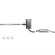 Muffler Exhaust System For Volkswagen Cabrio 2.0L 1995-2002