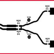 2000-2002 Lincoln LS 3.0L Tubo de sistema de silenciador de escape doble