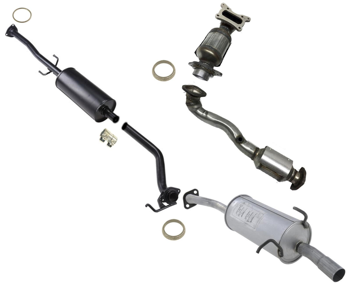 Convertidores delanteros y traseros, resonador medio y silenciador para Honda CR-V 2010-2011