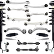 Front Struts Upper Lower Control Arms Tie Rods & Links For A4 Quattro 1996-2001
