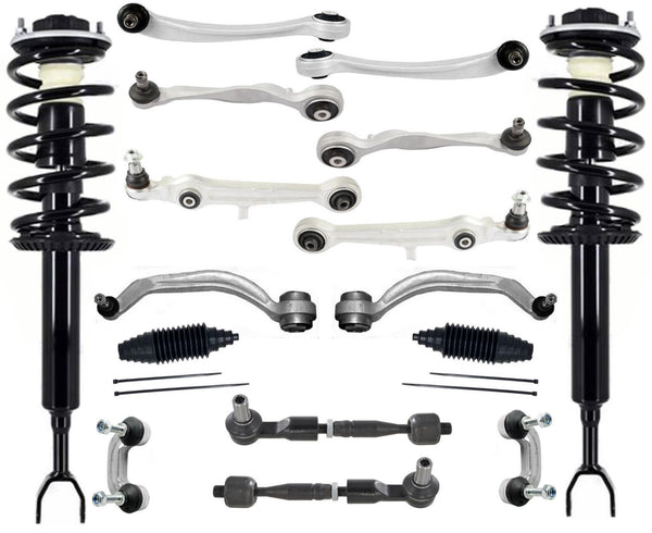 Front Struts Upper Lower Control Arms Tie Rods & Links For A4 Quattro 1996-2001