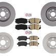 For 11-17 Regal With Front 296MM 11 5/8" Disc Brake Rotor Ceramic Pads 6pc
