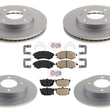 Front & Rear Coated Brake Rotors & Ceramic Pads for Hyundai Elantra 1999-2004