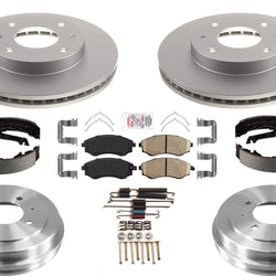 Front Coated Brake Rotors Pads Brake Drums Shoes for Hyundai Elantra 2002-2004