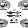 Front & Rear Performance Carbon Brake Rotors Ceramic Pads for Ford Focus 12-2018