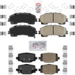 Front & Rear Ceramic Disc Brake Pads Hardware For Infiniti QX50 QX55 2019-2023