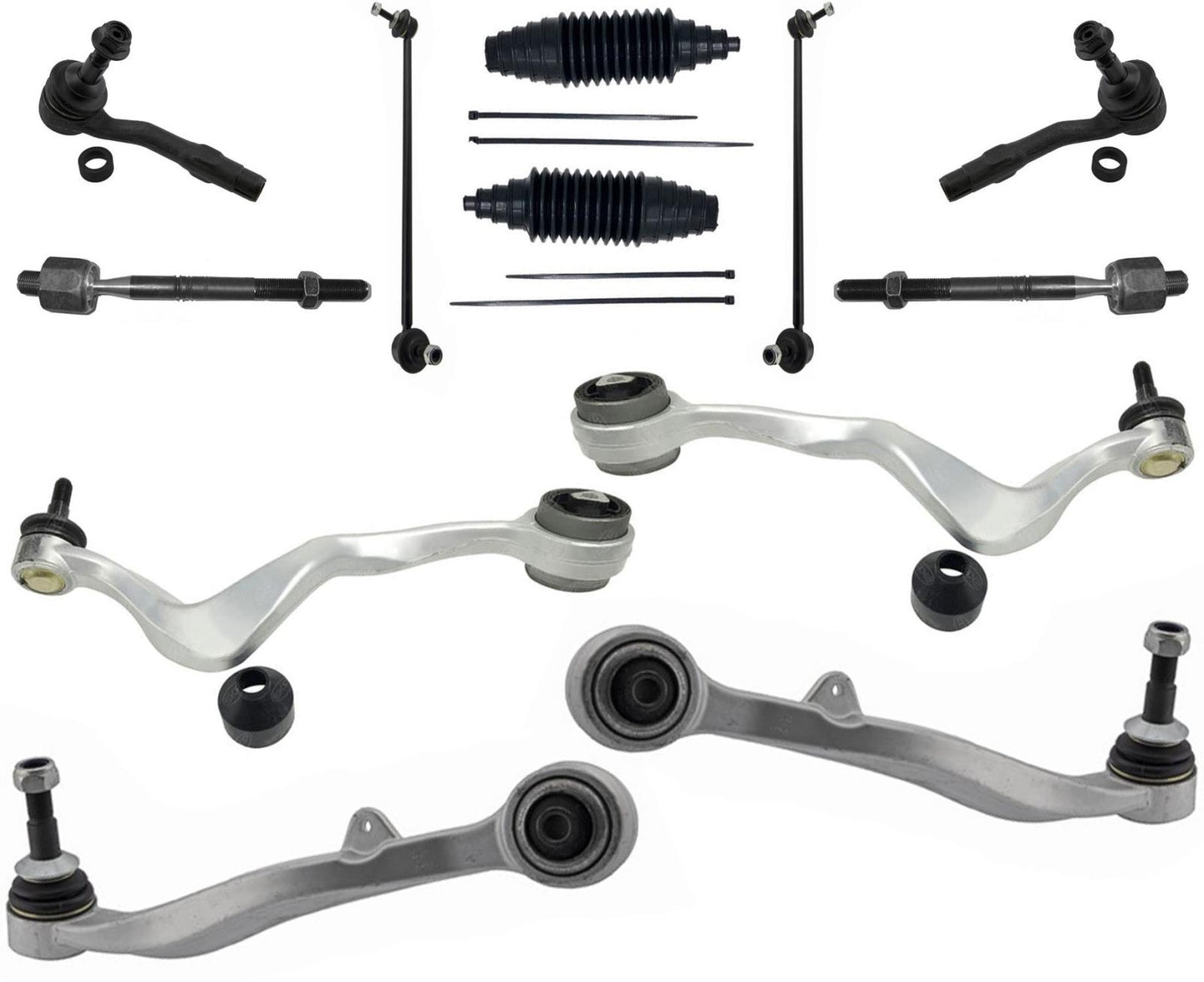 Front Lower Control Arms Tie Rods & Links For BMW 02-08 750 745 03-08 760LI