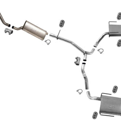 Dual Exhaust System Pipe Mufflers Clamps Hangers For GMC Acadia 3.6L 2007-2008