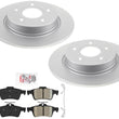 Improved Performance Coated Brake Rotors Ceramic Pads for Ford Focus 2012-2018