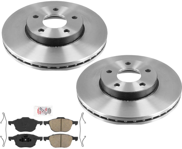 Front Performance Carbon Brake Rotors & Ceramic Pads For Ford Focus 2012-2018