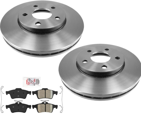 Rear Performance Carbon Brake Rotors Ceramic Pads For Ford Focus 2012-2018