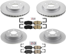 AmeriPro Rotor de freno recubierto GEO y pastillas de cerámica para Buick Regal 11-17 W/296 MM