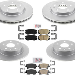 AmeriPro GEO Coated Brake Rotor & Ceramic Pads For Buick Regal 11-17 W/ 296MM