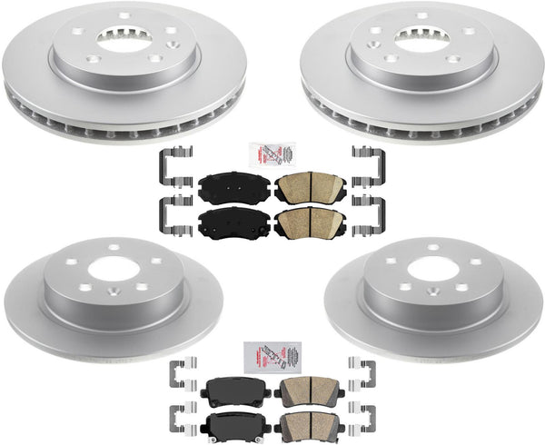 AmeriPro GEO Coated Brake Rotor & Ceramic Pads For Buick Regal 11-17 W/ 296MM