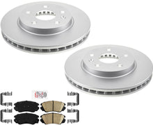 AmeriPro Rotor de freno recubierto GEO y pastillas de cerámica para Buick Regal 11-17 W/296 MM